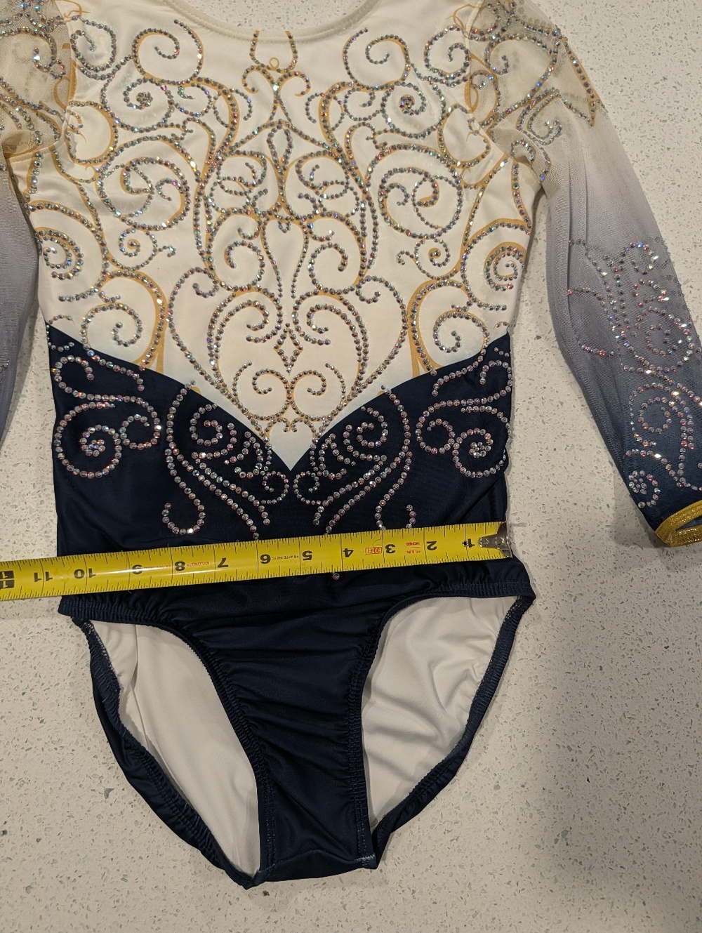 ATHLETE WORN Ozone gymnastics Leotard AM Medium SWAROVSKI Elite Competition Team - Picture 5 of 17